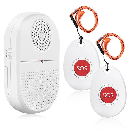 Wireless Caregiver Pager with 2 x SOS Pendant