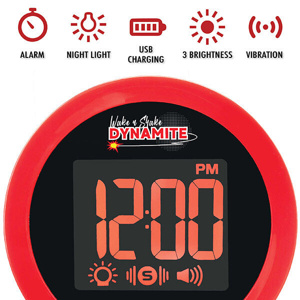 Oricom Wake 'N' Shake Loud Alarm Clock with Shaker