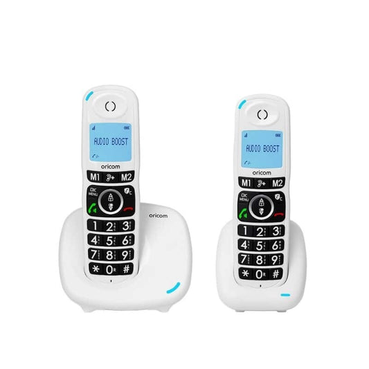 Oricom CARE620 DECT コードレス増幅電話パック (インスタント コール ブロッキング + 追加ハンドセット付き)