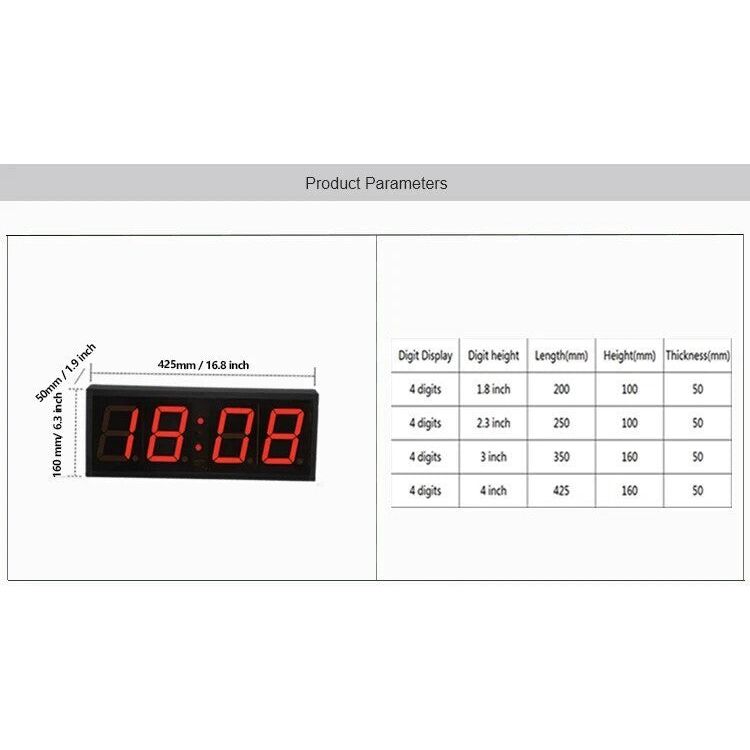 Large Clock, Timer, Countdown or Count up with Remote