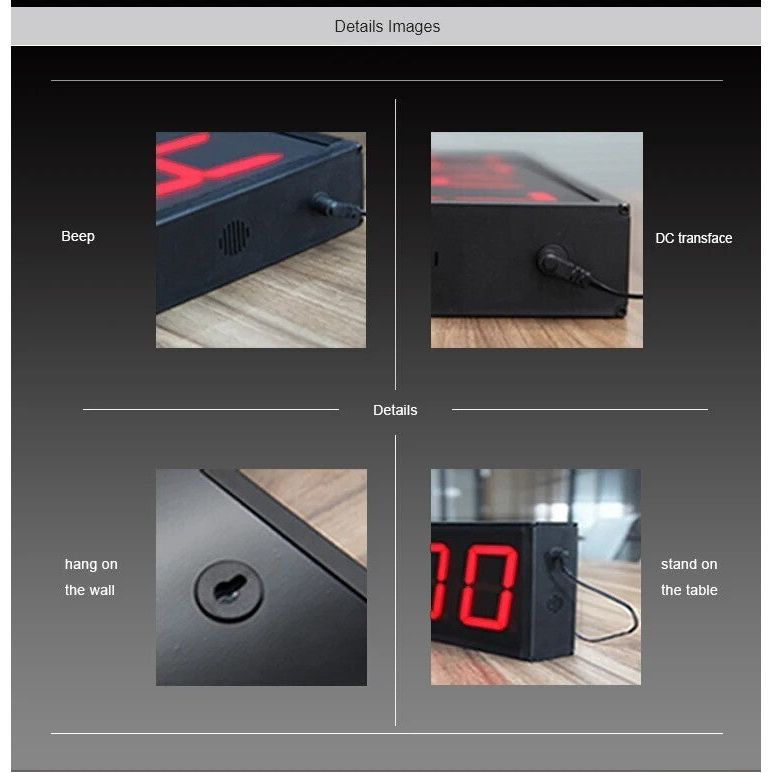 Large Clock, Timer, Countdown or Count up with Remote