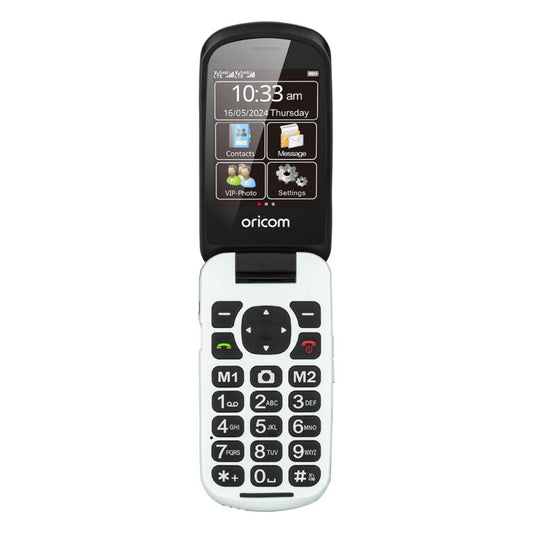 Oricom Flip Mobile Phone with SOS Emergency Button (Suitable on Most Networks) Clearance