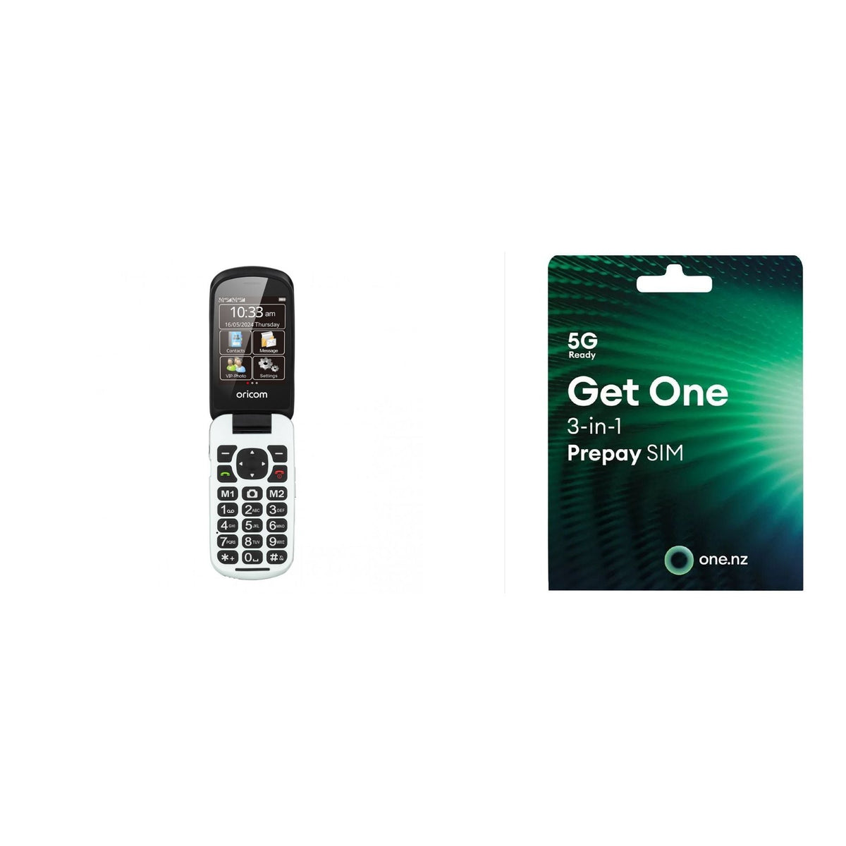 Oricom Flip Mobile Phone with SOS Emergency Button (Suitable on Most Networks) Clearance