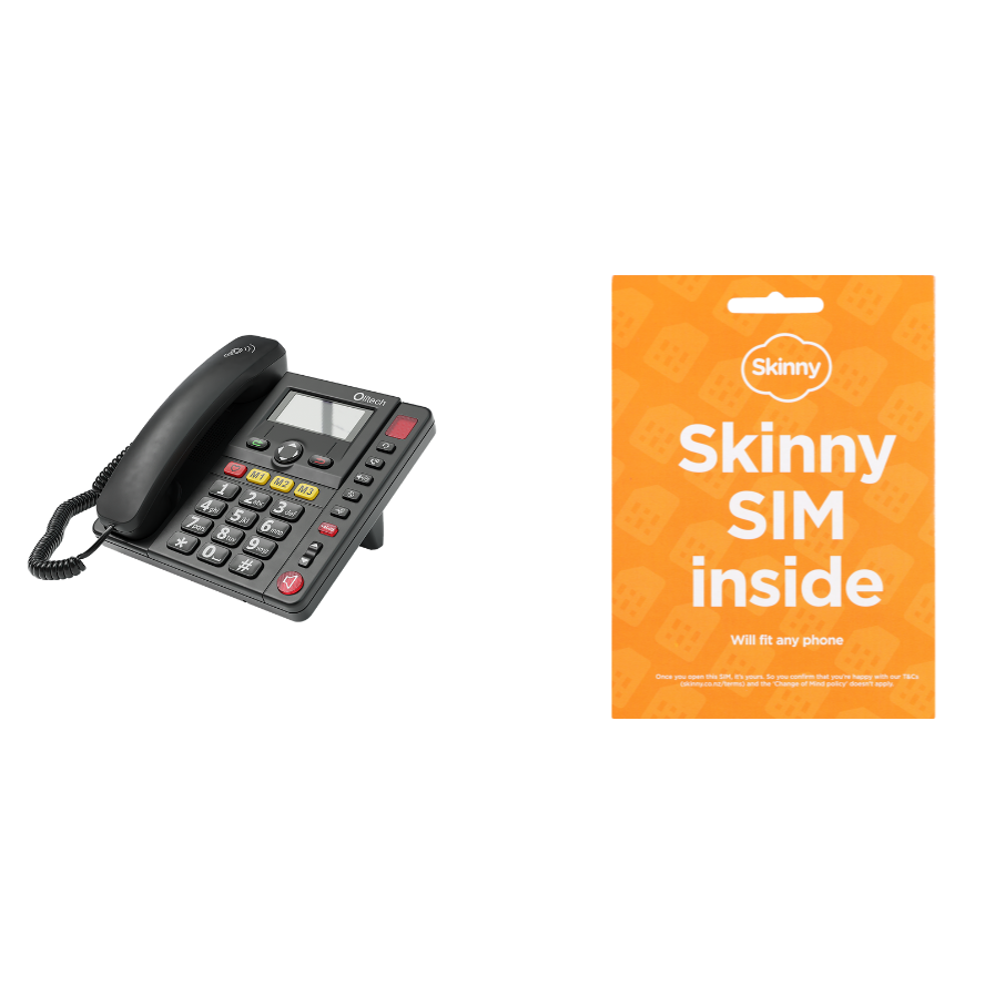 EasyTel 4G Corded Desktop Mobile Phone for Seniors by Olitech