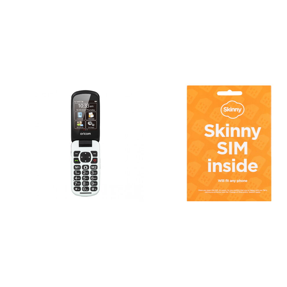 Oricom Flip Mobile Phone with SOS Emergency Button (Connects on most networks)