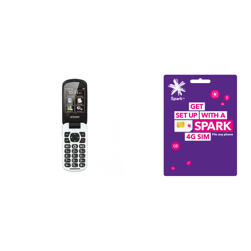 Oricom Flip Mobile Phone with SOS Emergency Button (Suitable on Most Networks) Clearance