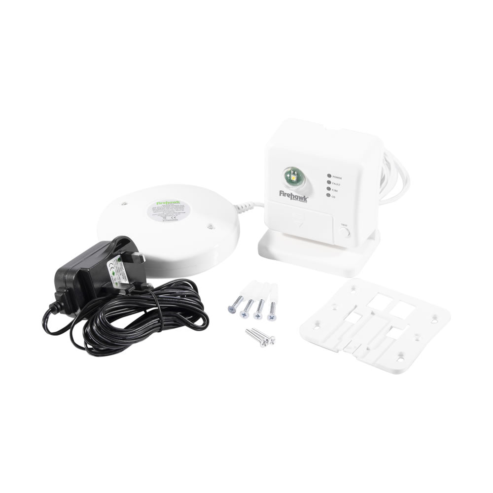 Firehawk Deaf & Hard of Hearing Alarm Kit with Strobe Light and Vibrating Pad